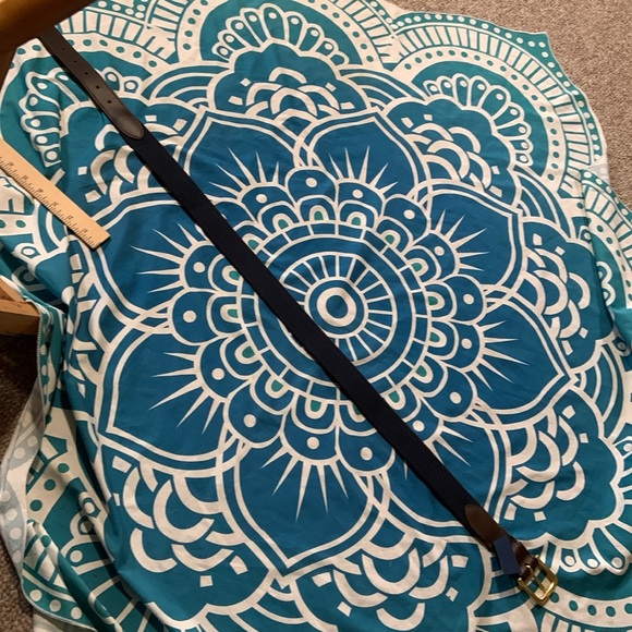 Vineyard Vines big whale belt sz 34 unisex made in USA, red blue canvas leather - Picture 8 of 9